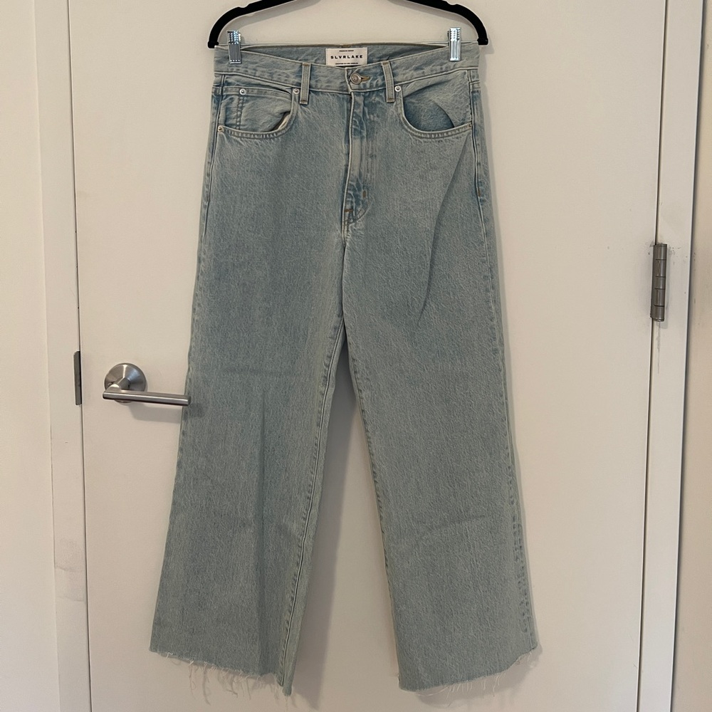SLVRLAKE Grace Crop Jeans in Clear Skies Wash